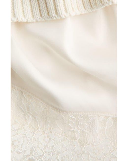 H&M White Layered Jumper