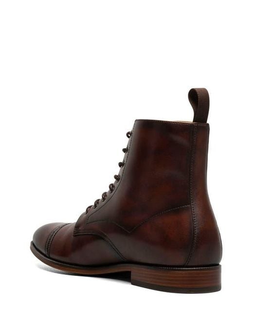Stacy Adams Brown Henry Cap Toe Boot for men
