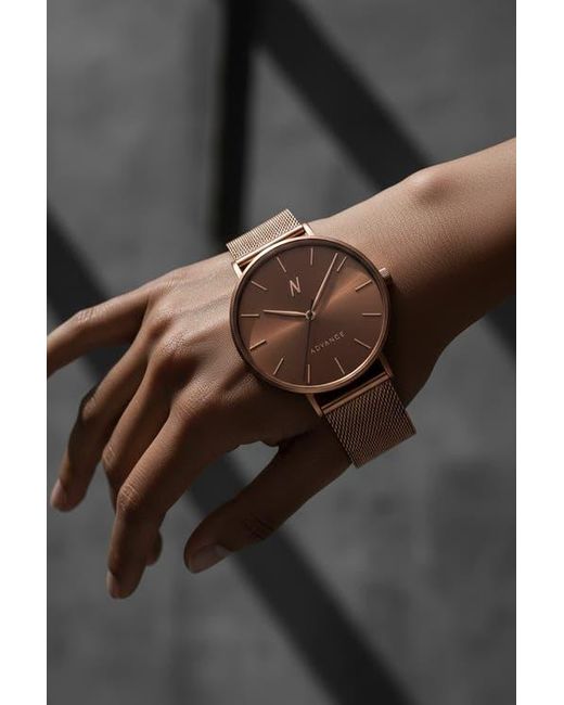 NCMPRBL Brown Advance Cocoa Quartz Movement Watch, 36Mm