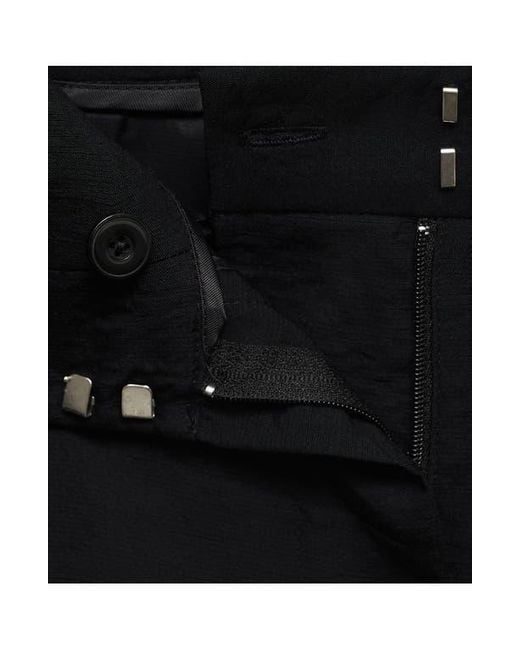 Mango Black Carla Wide Leg Pants