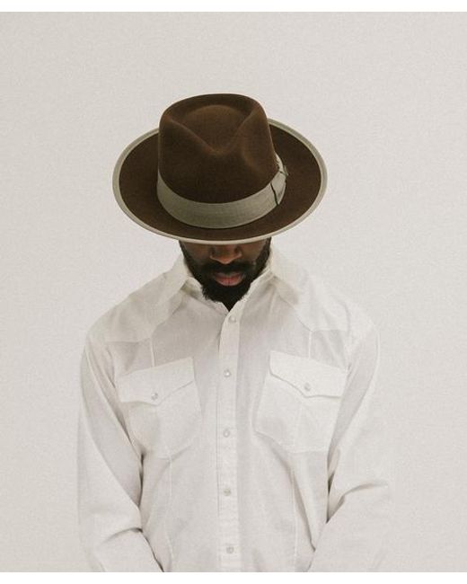 Two Roads Hat Co. Brown Waterloo Fedora for men
