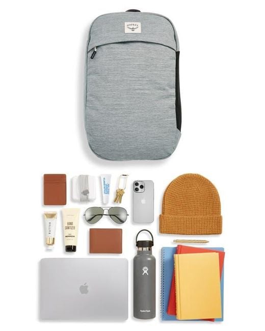 Osprey Gray Large Arcane Recycled Polyester Commuter Backpack for men