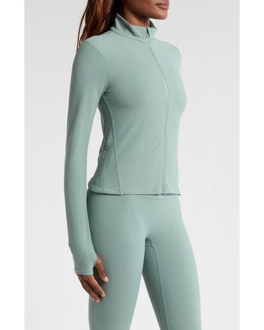 Spanx Blue Spanxsmooth Onform Full Zip Jacket