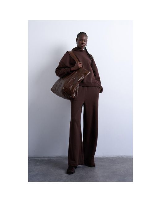 TOPSHOP Brown Heavyweight Oversize Hoodie