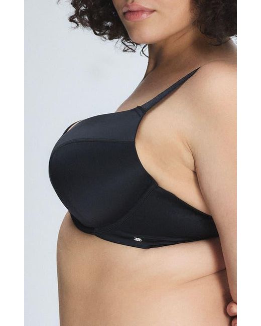 Savage x Fenty Black Slipp Satin Push-Up Plunge Bra