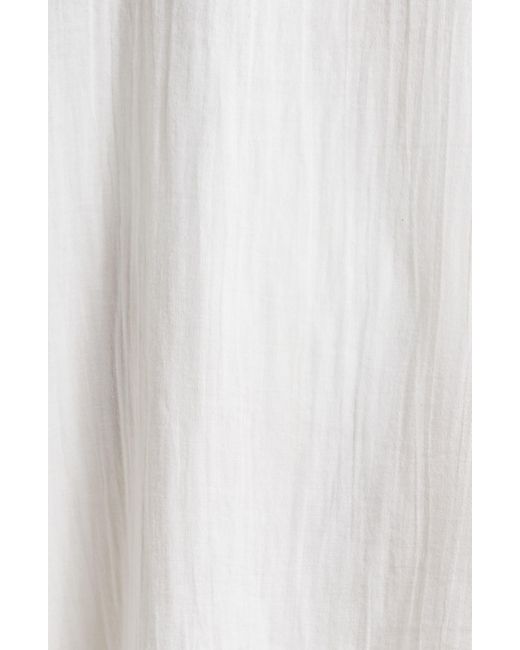 Elan Hooded Cotton Cover-up Tunic in White | Lyst