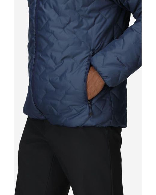Marmot Blue Monoquilt Zip Hoodie for men