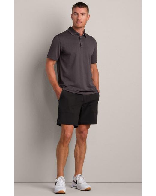 Rhone Black Fairway Performance Golf Polo for men