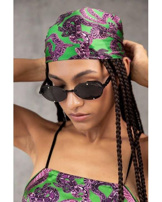 Monzlapur Green Silk Snake Scarf