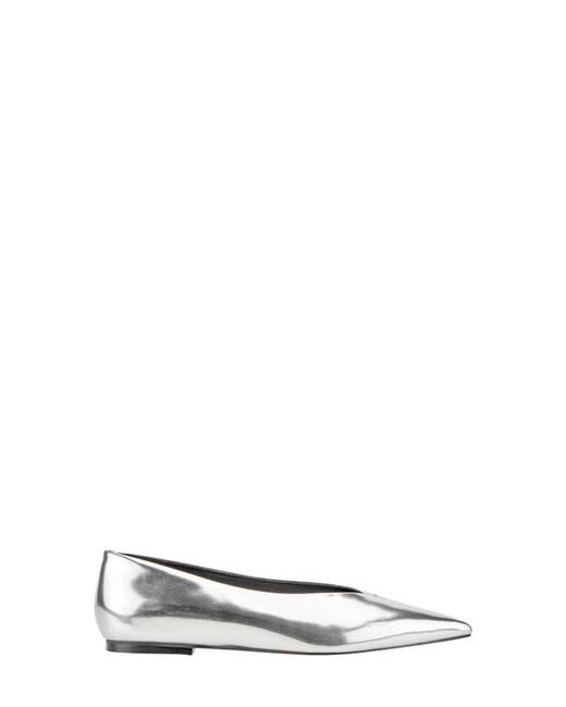 Marc Fisher White Casee Pointed Toe Flat