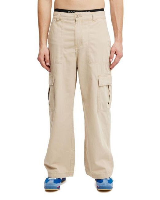 Cotton On Natural Axel Super Baggy Cargo Pant for men