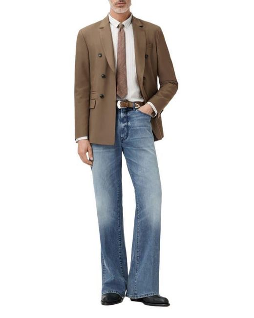 John Varvatos Brown Devitt Double Breasted Blazer for men