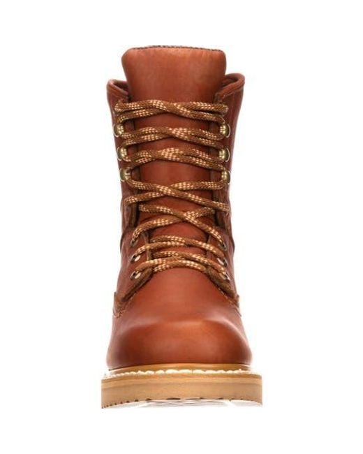 Georgia Boot Brown Slip Resistant Padded Wedge Work Boot for men