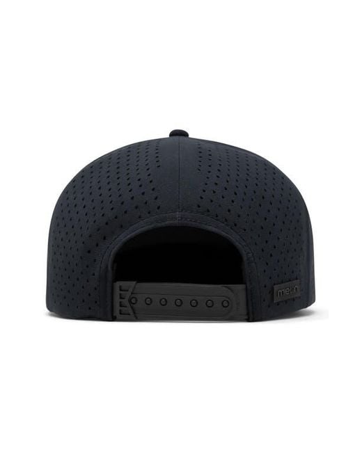 Melin Black Coronado Hydrolite Performance Snapback Hat for men
