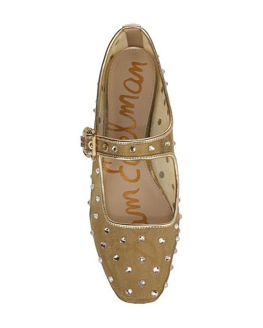 Sam Edelman Brown Michaela Shine Mary Jane Flat Shoes