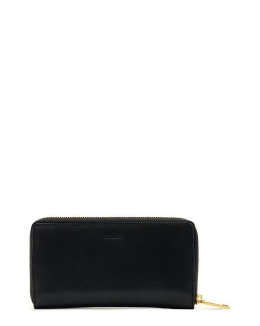 AllSaints Black Lena Zip Wallet