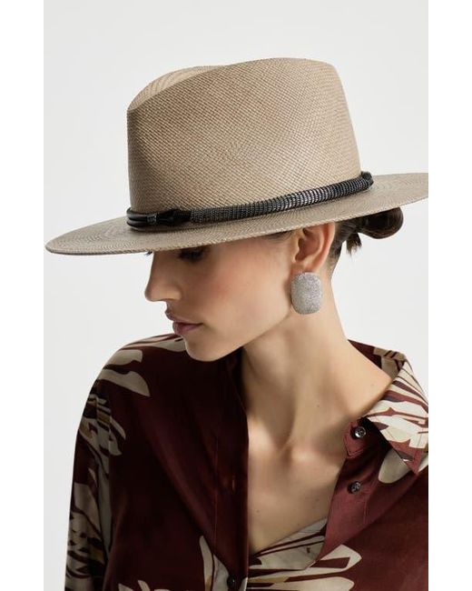 Brunello Cucinelli Natural Straw Fedora