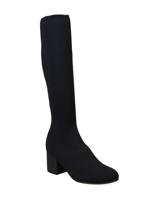 Eileen Fisher Ophelia Knit Tall Boot in Black Lyst