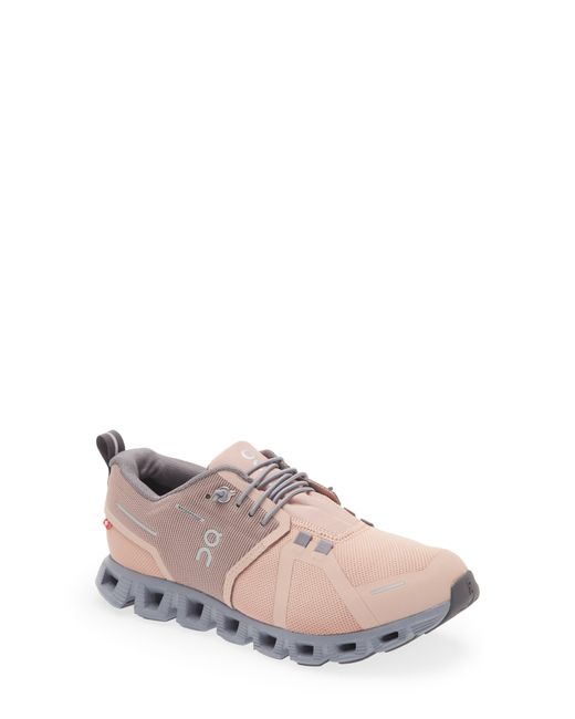 On Shoes Cloud 5 Waterproof Rose Fossil Trainers in Pink | Lyst