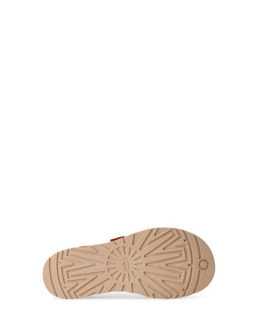 Ugg Red Goldengaze Toe Post Suede Sandal
