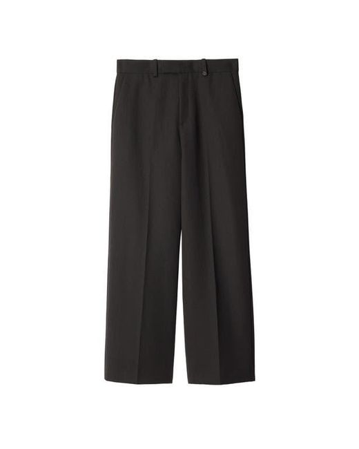 Burberry Black Wool Tailored Trousers for men