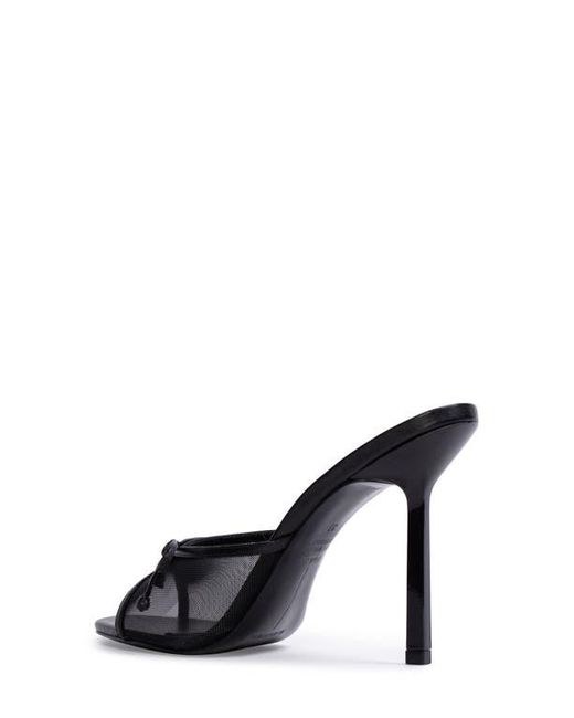 Black Suede Studio Black Luna Slide Sandal