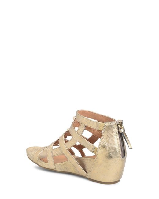 S fft Rio Ii Strappy Wedge Sandal in Natural Lyst