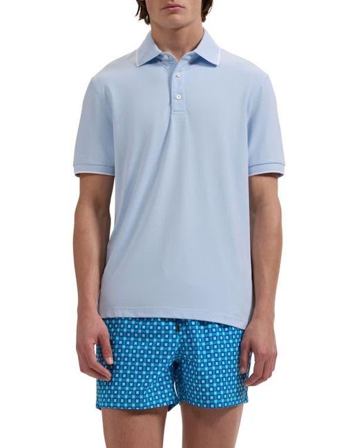 Bugatchi Blue Kai Geo Print Swim Trunks for men