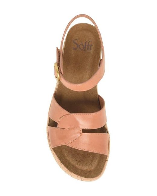 Söfft Natural Capri Ankle Strap Platform Sandal