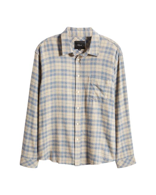 Rails Gray Lennox Relaxed Fit Plaid Cotton Blend Button-up Shirt for men