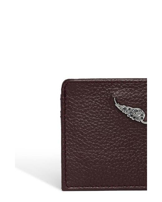 Zadig & Voltaire Brown Pass Leather Card Case