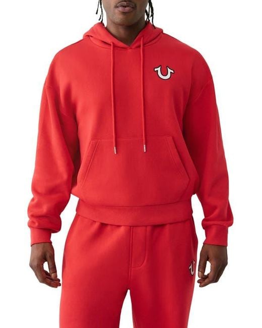 True Religion Oversize Mesh World Tour Hoodie in Red for Men