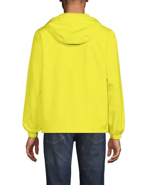 Lands' End Yellow Squall Waterproof Packable Rain Jacket for men