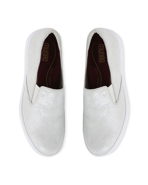 Munro White Lennox Slip-On Sneaker