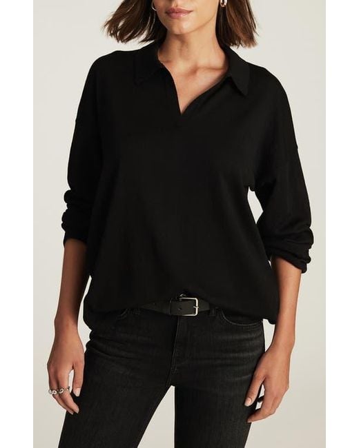 Mavi Black Wool Polo Sweater