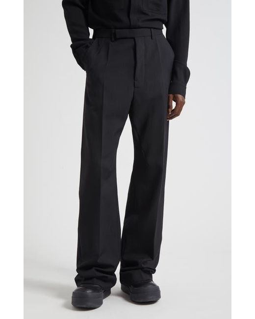Rick Owens Black Tailored Geth Wide Leg Virgin Wool Pants for men