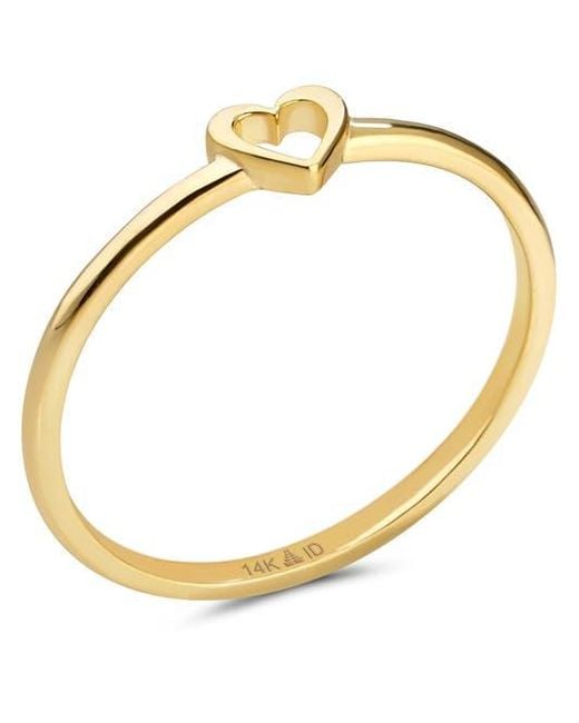 DEVATA Metallic Open Heart Ring