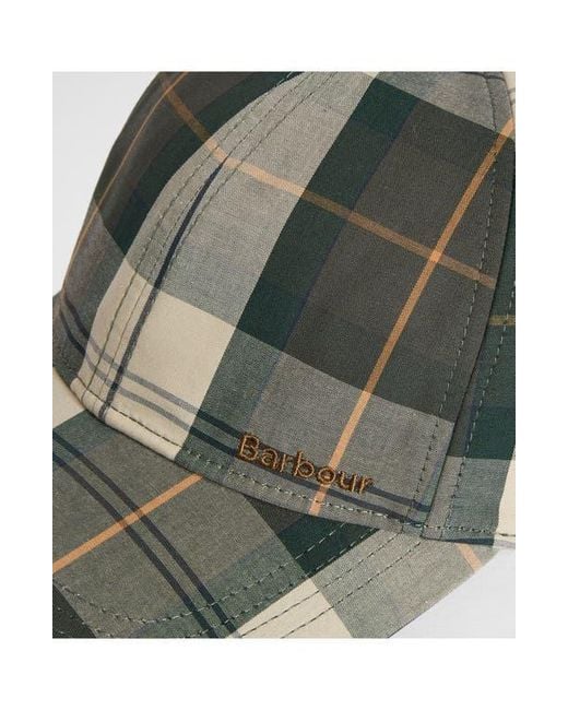Barbour Green Telfield Tartan Adjustable Cap for men