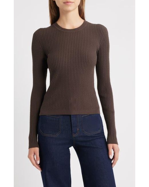 FRAME Black The Fine Cable Sweater