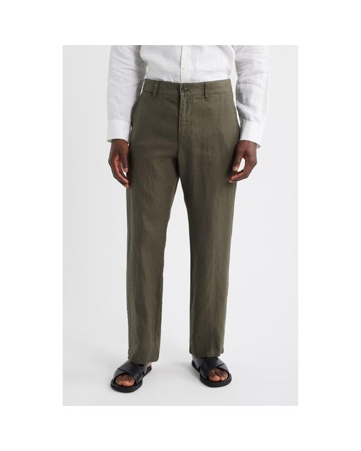 NN07 Gray 1454 Aden Flat Front Linen Chinos for men