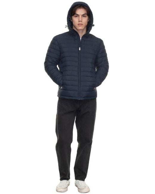 Rokka&Rolla Blue Midweight Puffer Jacket for men