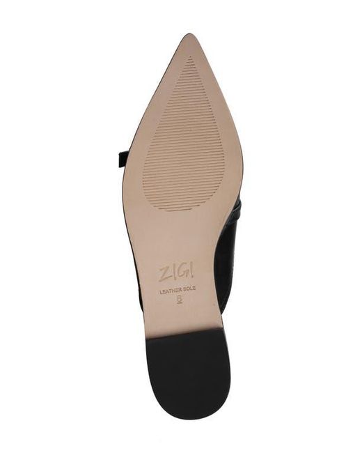 Zigi Black Roussih Pointed Toe Mule