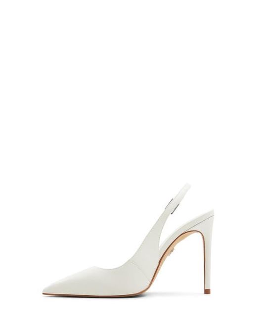 ALDO White Stessy Slingback Pointed Toe Pump