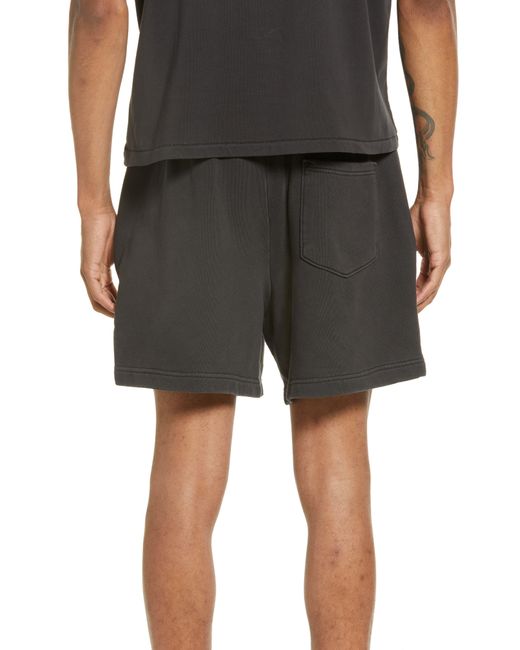 Elwood Gray Core Organic Cotton Brushed Terry Sweat Shorts for men