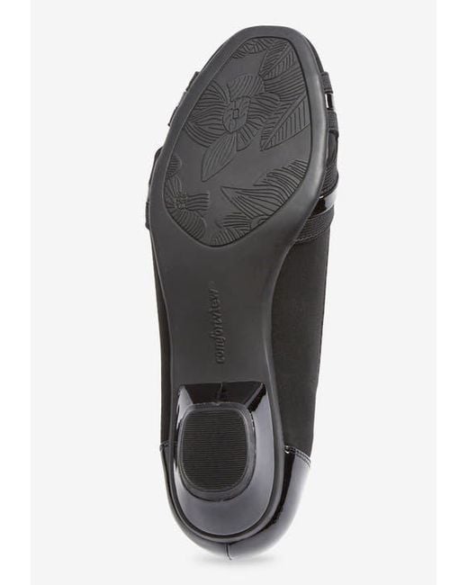 Comfortview Black The Quinlan Slip On Pump