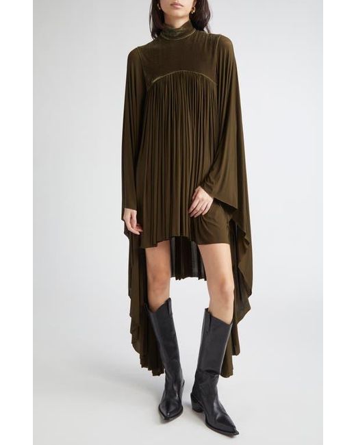 slim fit dress slacks Pleated Midi Dress Green – blueandcream main image 0