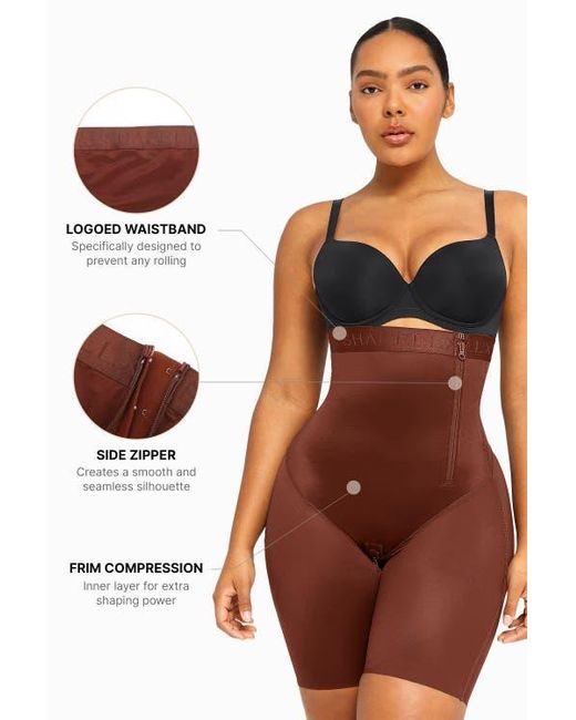 Shapellx Orange Butt-Lifting High Waist Shorts