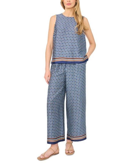 Halogen® Blue Geo Print Sleeveless Shell