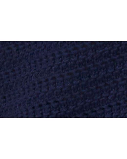 Halogen® Blue Halogen(r) Open Stitch Button-up Sweater