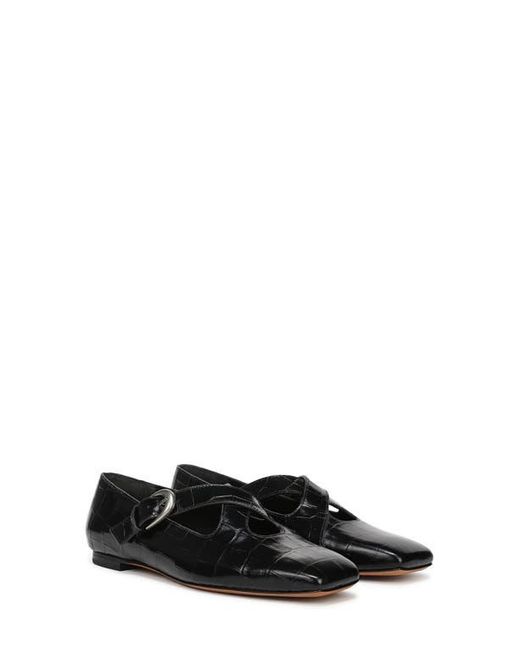 Vince Black Cici Cross Strap Flat